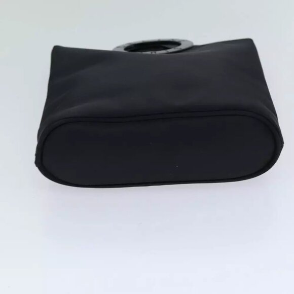 CELINE Hand Bag Nylon Black Auth - Picture 5 of 7